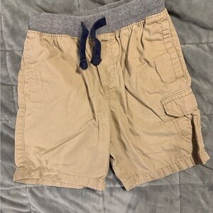 Carter's Tan Shorts with Gray Waistband